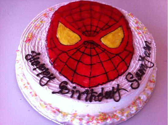 Picture of Chefs Spiderman White Forest Cake 2lb